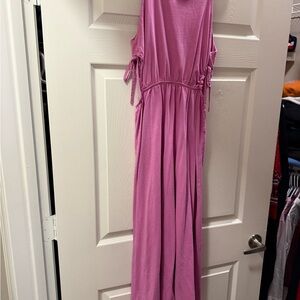 Zara Fuchsia Sleeveless Dress with Thin Straps